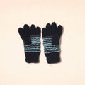 Black Kumaun Hand Knitted Woollen Hand Gloves (Adult)