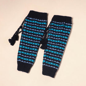 Black Kumaun Hand Knitted Woollen Leg Warmer
