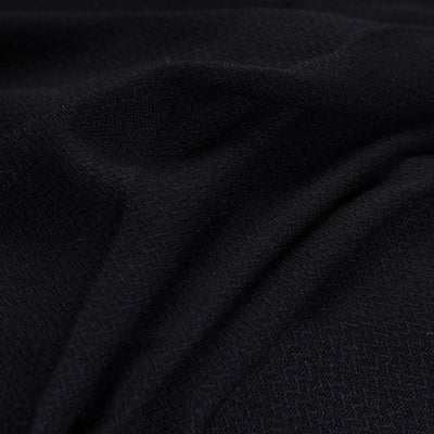  Black Kumaun Handwoven Merino Woollen Fabric 