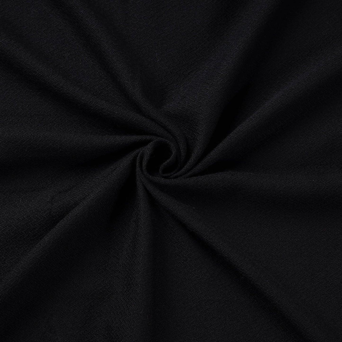  Black Kumaun Handwoven Merino Woollen Fabric 