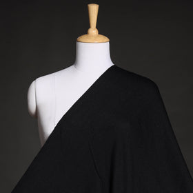  Black Kumaun Handwoven Merino Woollen Fabric 