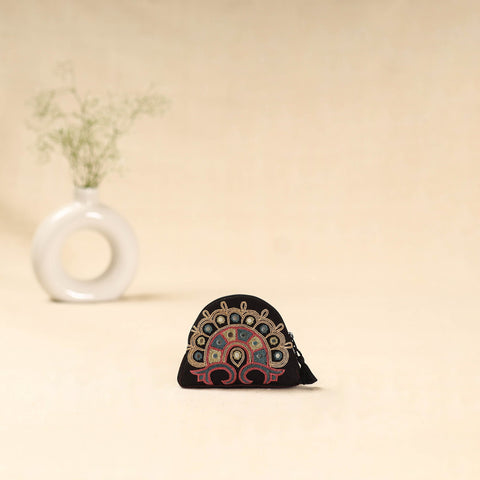 Kutch ahir hand embroidered coin pouch 116 - handcrafted