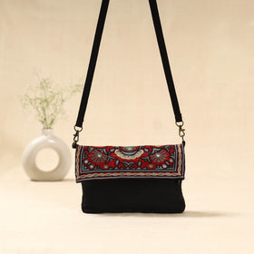 Kutch ahir hand embroidered sling bag 76 - handcrafted