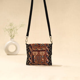 Kutch ahir hand embroidered sling bag 86 - handcrafted