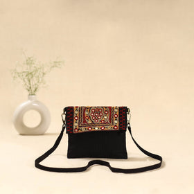 Kutch ahir hand embroidered sling bag 90 - handcrafted