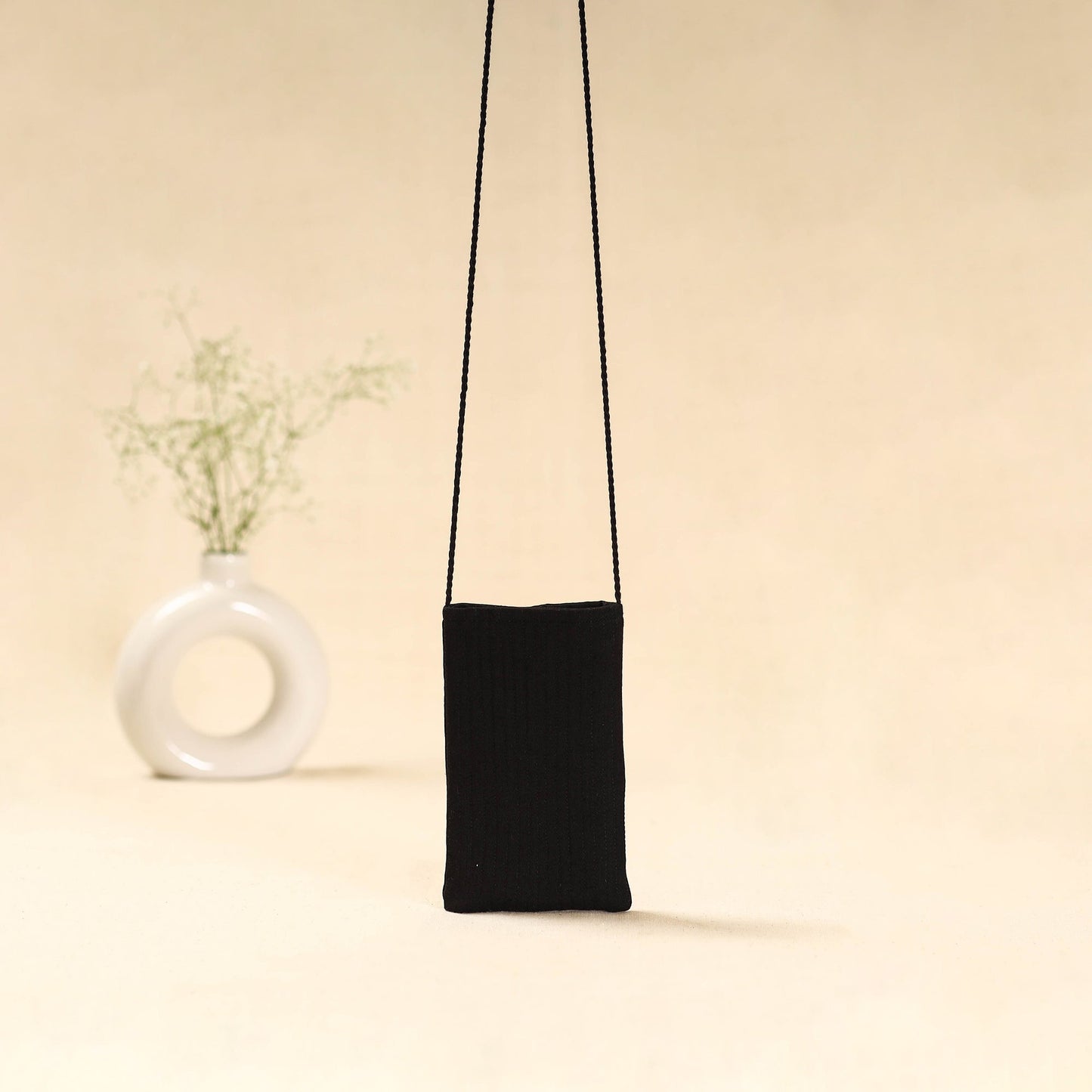 Kutch ahir hand embroidered sling dori mobile pouch 95