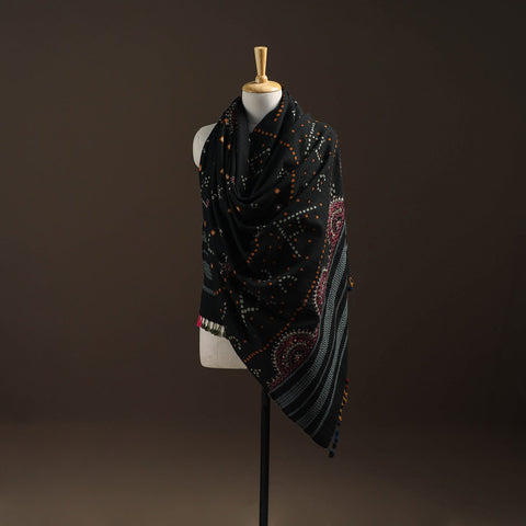 Black - kutch bandhani handwoven neran hand embroidery