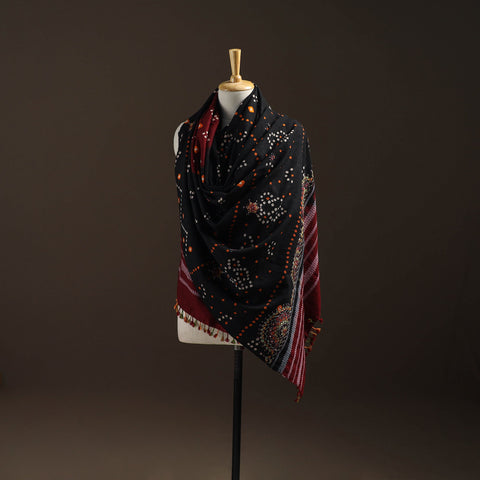 Kutch bandhani handwoven neran hand embroidery merino wool