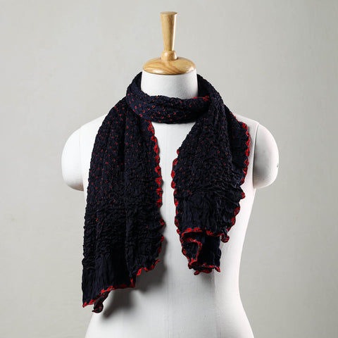 Kutch Bandhani Silk Stole - Tie-Dye Artistry