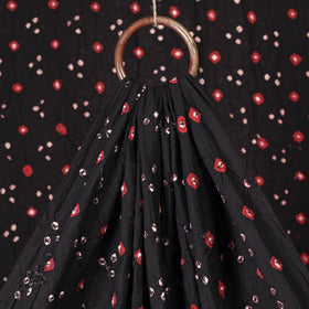 Black - kutch bandhani tie-dye soft cotton fabric
