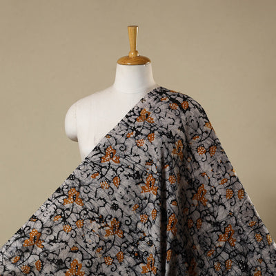 Black - kutch batik cotton fabric 17 - handcrafted