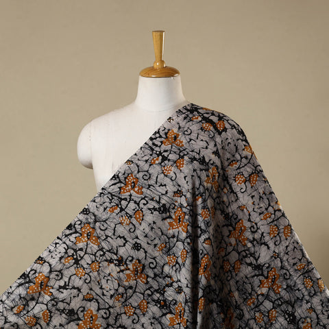 Black - kutch batik cotton fabric 17 - handcrafted