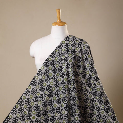 Black - kutch batik cotton fabric 18 - handcrafted