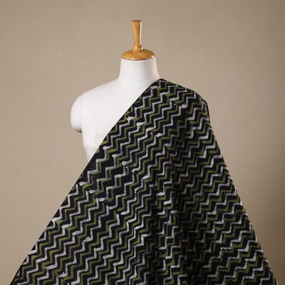 Black - kutch batik cotton fabric 31 - handcrafted