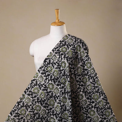 Black - kutch batik cotton fabric 55 - handcrafted