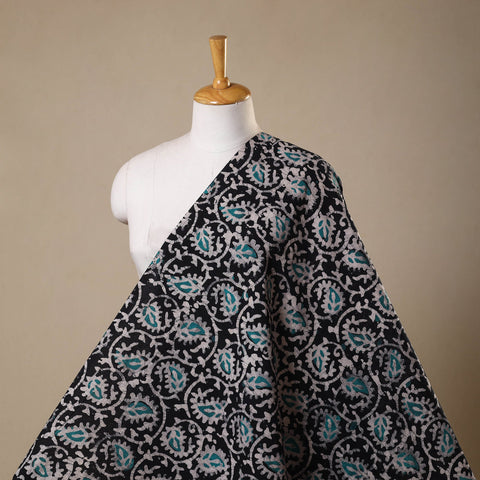 Black - kutch batik cotton fabric 63 - handcrafted