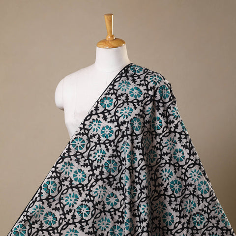 Black - kutch batik cotton fabric 81 - handcrafted