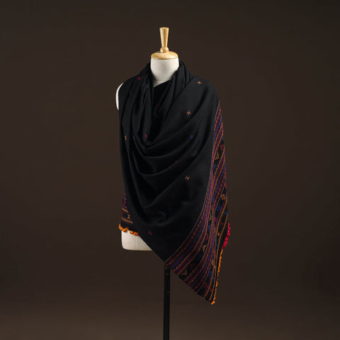 Kutch bhujodi handwoven merino wool dhabla shawl 22