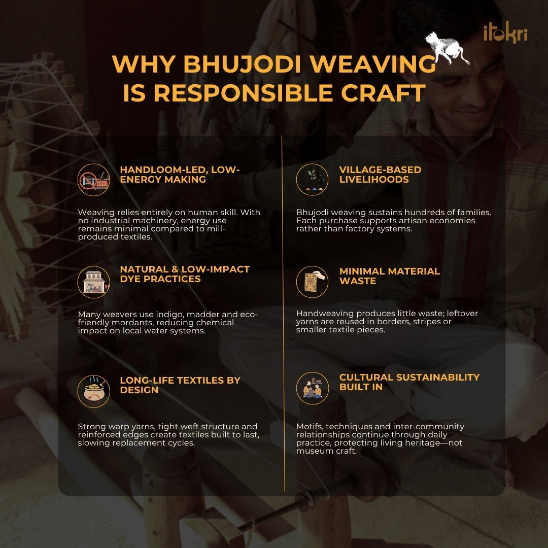 Black - kutch bhujodi handwoven merino wool shawl 109