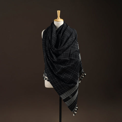 Kutch bhujodi handwoven merino wool shawl 114 - handcrafted