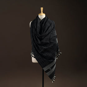 Kutch bhujodi handwoven merino wool shawl 114 - handcrafted