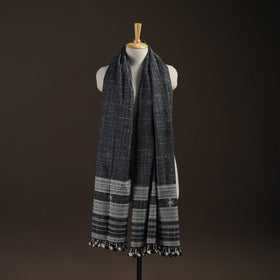 Kutch bhujodi handwoven merino wool shawl 154 - handcrafted