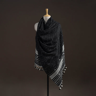 Kutch bhujodi handwoven merino wool shawl 35 - handcrafted