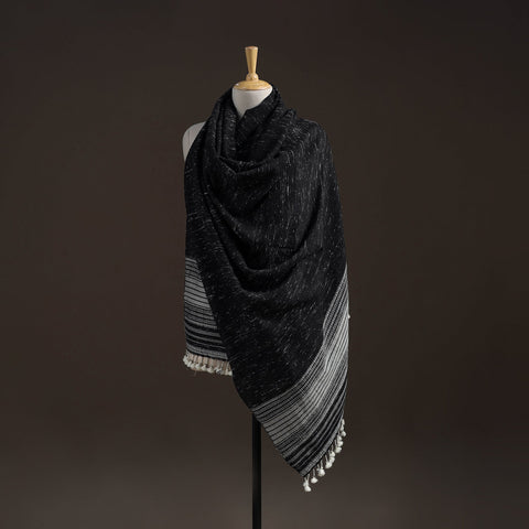 Kutch bhujodi handwoven merino wool shawl 36 - handcrafted