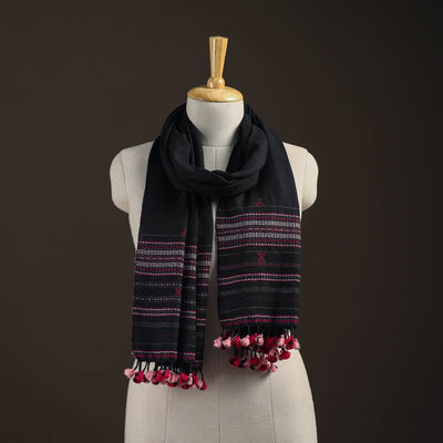 Kutch bhujodi handwoven merino wool stole 177 - handcrafted