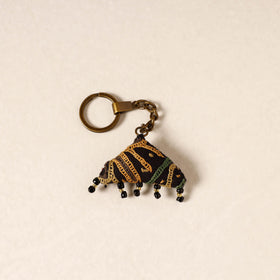 Black Kutch Embroidery Handmade Keychain 