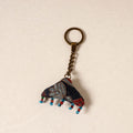 Black Kutch Embroidery Handmade Keychain 