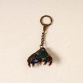 Black Kutch Embroidery Handmade Keychain 
