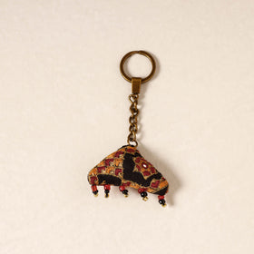 Black Kutch Embroidery Handmade Keychain 