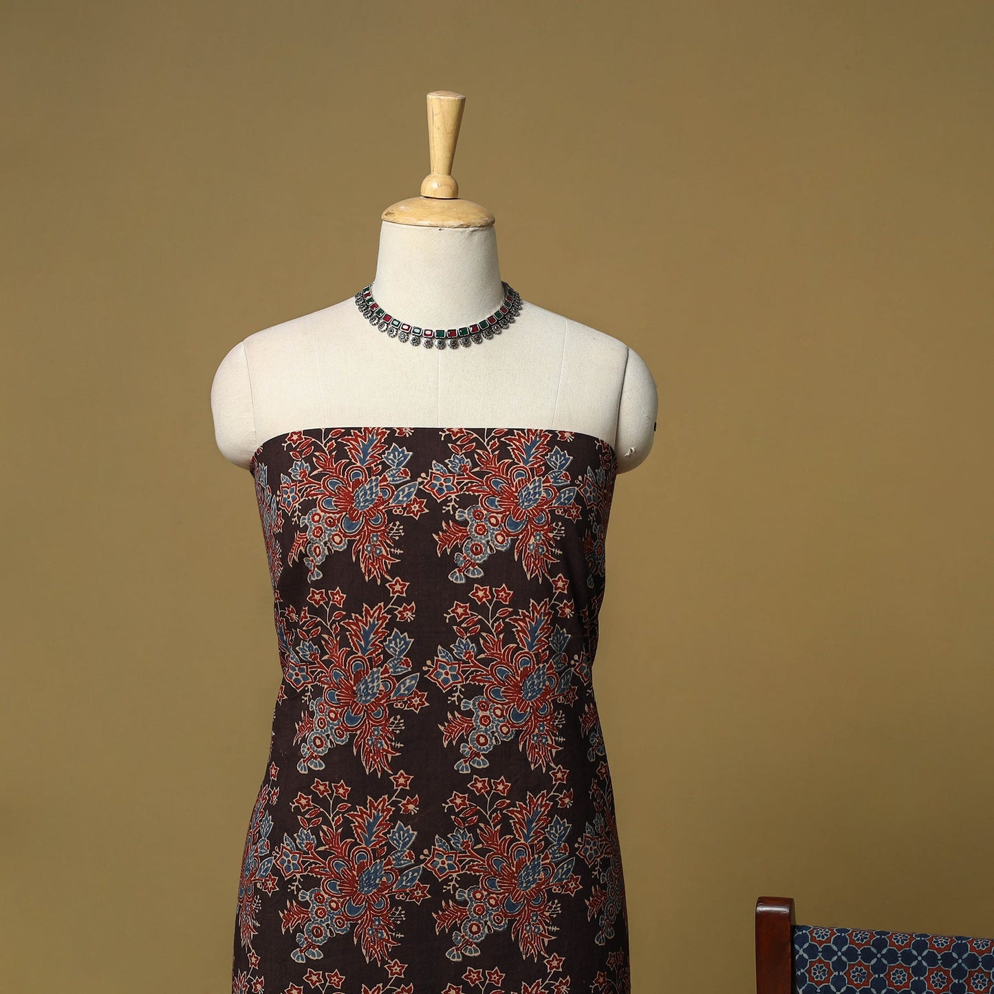 Kutch hand natural dyed 3pc unstitched dress material 24