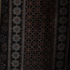 Kutch hand block ajrakh print natural dyed chanderi silk