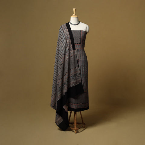 Kutch hand natural dyed cotton 2pc unstitched dress