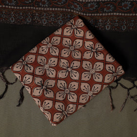 Kutch hand block ajrakh print natural dyed cotton 3pc