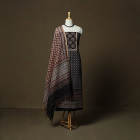 Kutch hand block ajrakh print natural dyed cotton 3pc