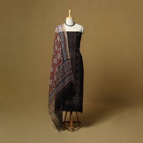 Kutch hand natural dyed kota doria cotton 3pc unstitched