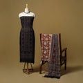 Kutch hand natural dyed kota doria cotton 3pc unstitched