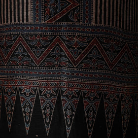 Kutch hand block ajrakh print natural dyed linen 2pc