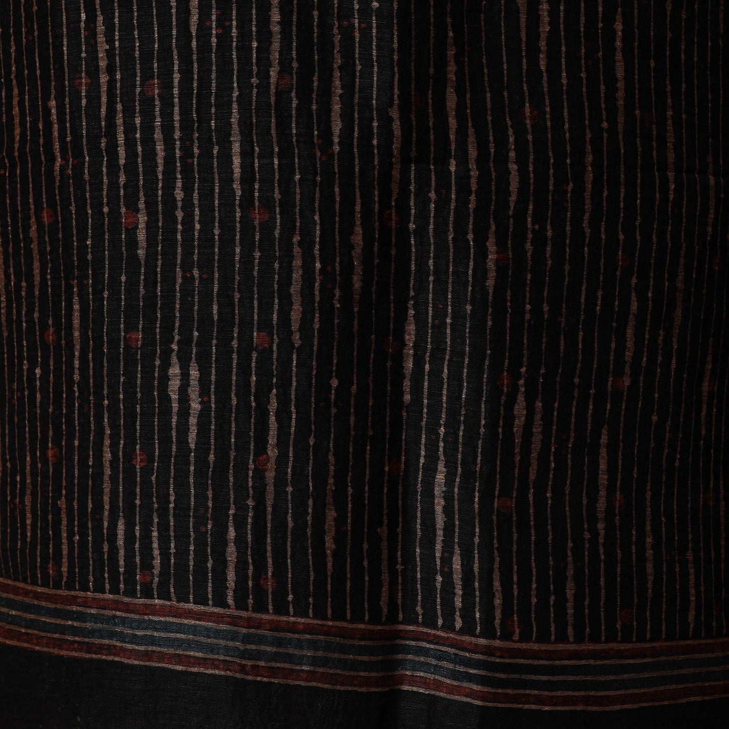 Kutch hand block ajrakh print natural dyed linen 2pc