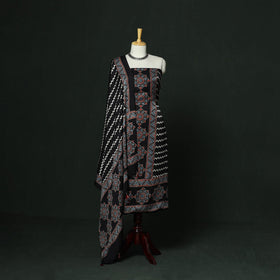 Kutch hand block ajrakh print natural dyed modal silk 2pc