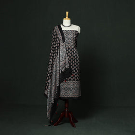 Kutch hand block ajrakh print natural dyed modal silk 2pc