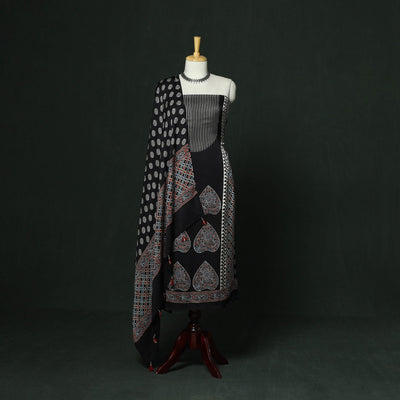 Kutch hand block ajrakh print natural dyed modal silk 2pc