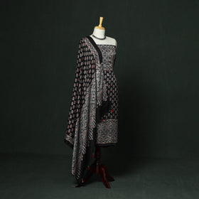 Kutch hand block ajrakh print natural dyed modal silk 2pc