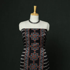 Kutch hand block ajrakh print natural dyed modal silk 2pc