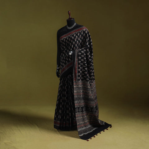 Kutch hand block print natural dyed pure mul cotton ajrakh