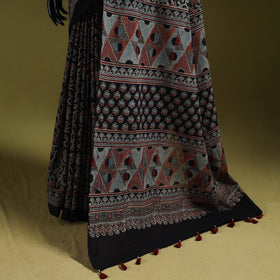 Kutch hand block print natural dyed pure mul cotton ajrakh