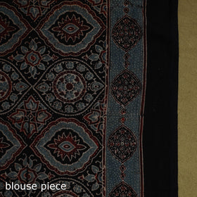 Kutch hand block print natural dyed pure mul cotton ajrakh